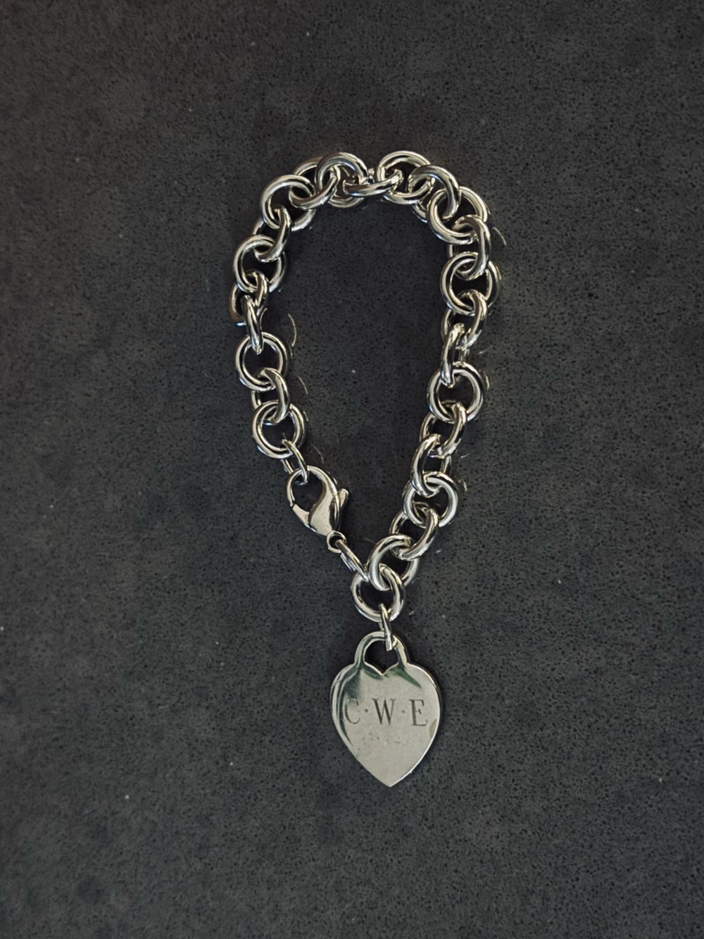 Vintage Tiffany & Co. Polished Silver Link Bracelet with Round Tag